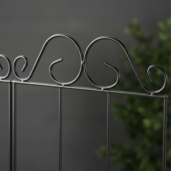Trellis sæt 116x30x0,5 cm sort stål, Kodustaar