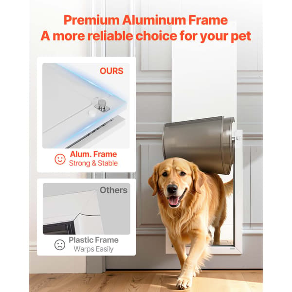 Husdörr, 71,2x43,7x7,7 cm, Vit, Metallram