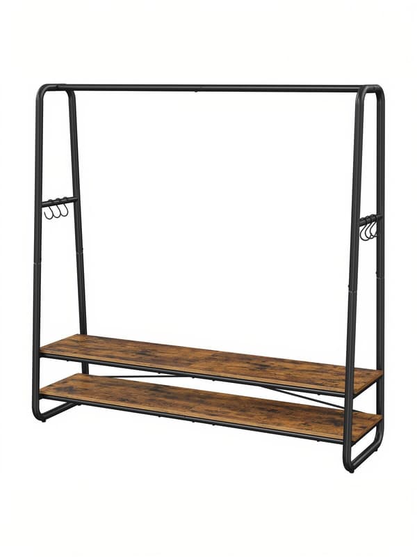 Klesstativ 45x138x160 cm Brun, stål