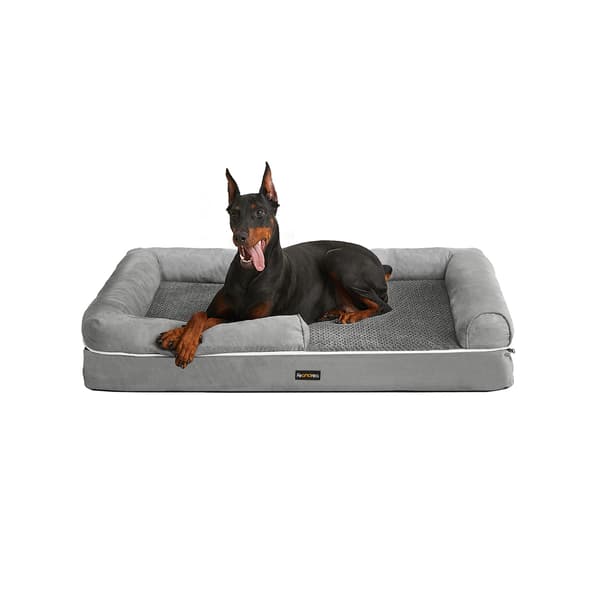 Hundeseng, Ortopædisk Sofa, 122x85x20 cm, Grå