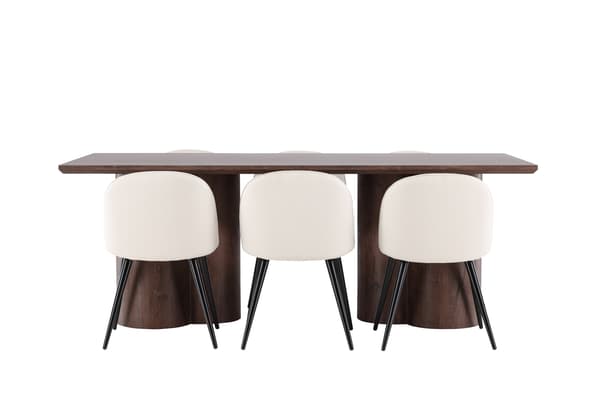 Spisebord Olivia 100x210 cm Mokka