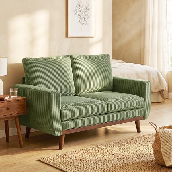 Sofa 134x74x84 cm Grøn kordfløjl polstring