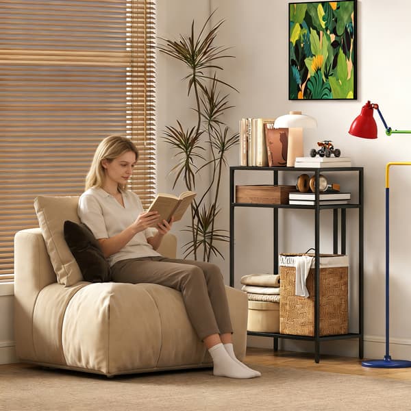 Konsolbord 55x30x85 cm Sort Metal
