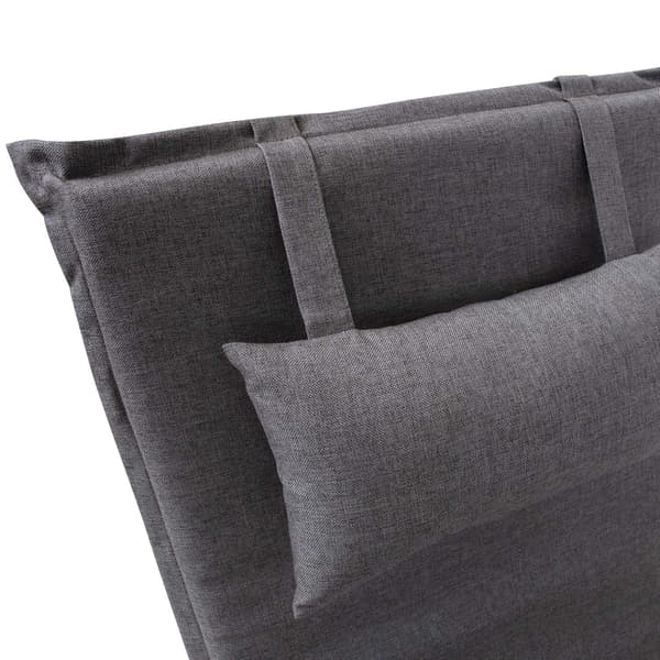 Däckstolsdyna 55x195x3 cm Mörkgrå Tyg