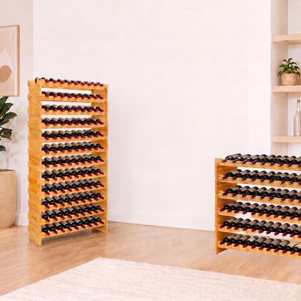 Stabelbar vinholder, bambus, Kodustaar