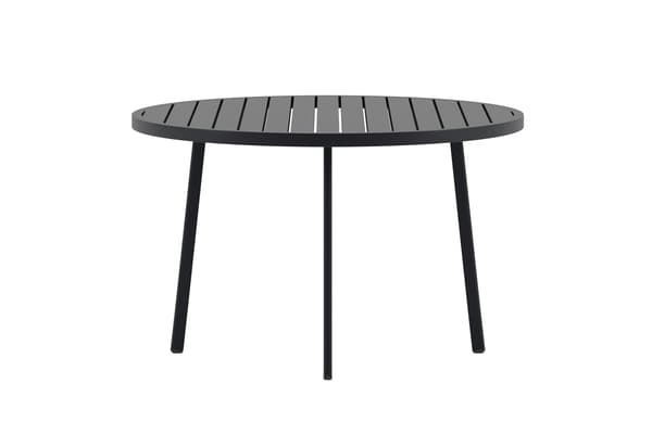 Spisebord 120 cm Sort Aluminium