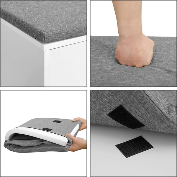 Skobænk, 100x30x48 cm, Hvid
