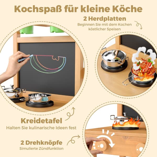 Mud Kitchen, 79x32x95 cm, Natur, Træ