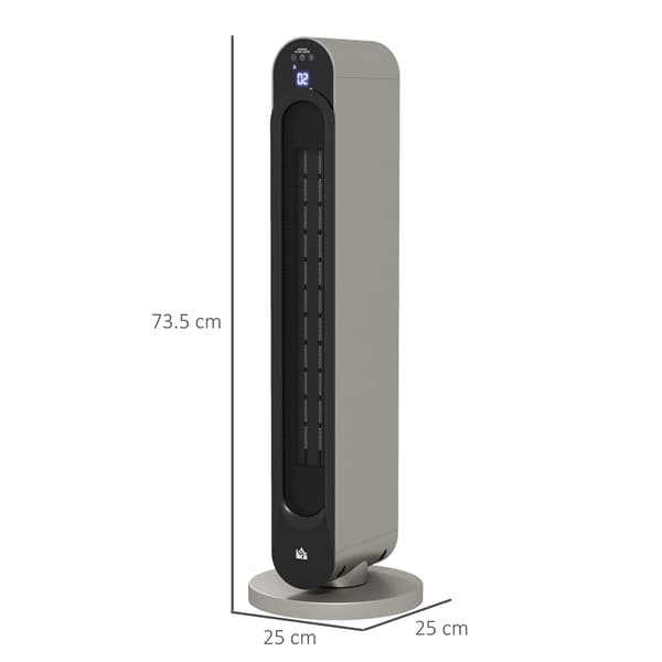 Elektrisk värmare, 3 lägen, 12-timmars timer, LED-display, oscillationsfunktion