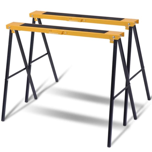 Savbukke 2 stk 99,1x48,3x78,7 cm sort/gul stål