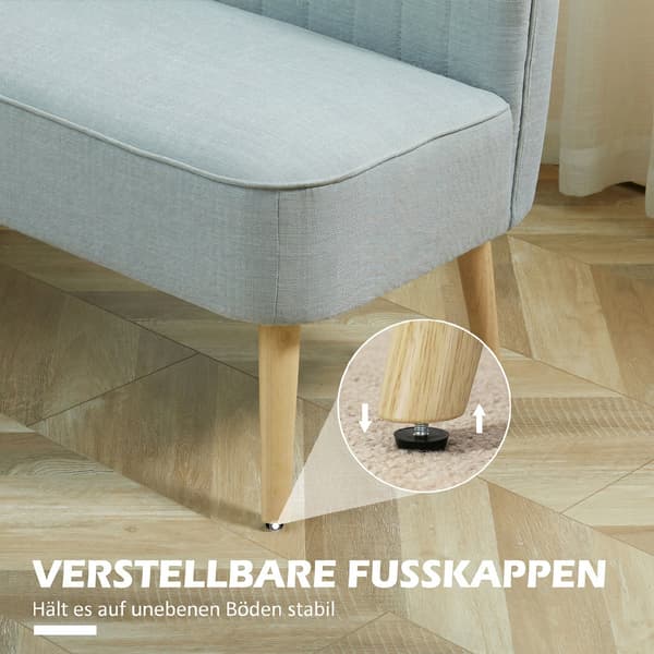 Soffa 117x56,5x77 cm Ljusgrönt trä