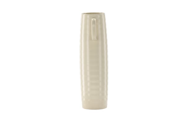 Vase Cent, 19x13x41 cm, beige, stentøj