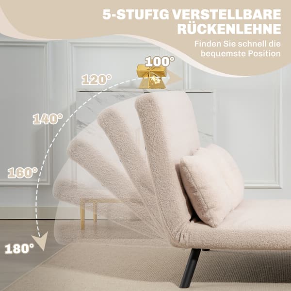 Bäddsoffa, 102x73x81 cm, Beige, tyg