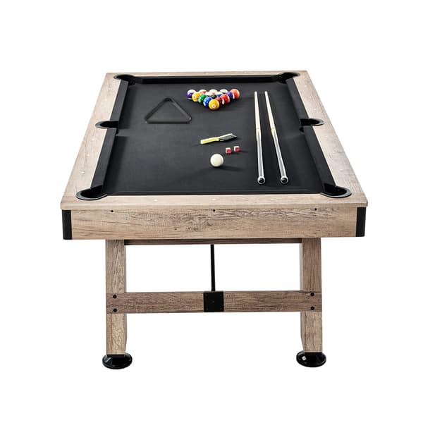 Billardbord, 213,4x121,5x80,5 cm, Sort, MDF