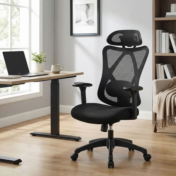 Kontorstol, 70x70x115 cm, Sort, Justerbar