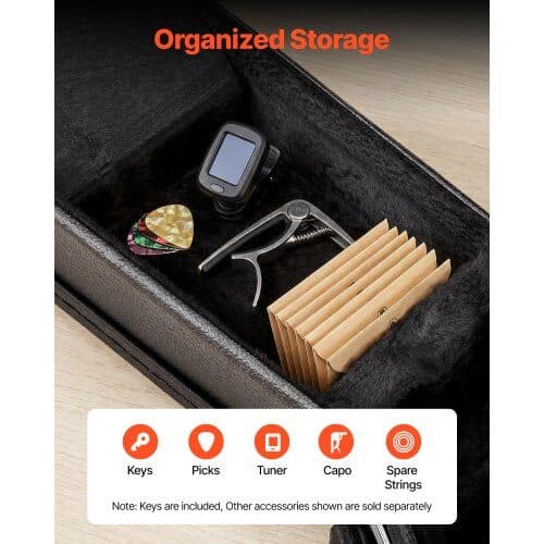 Elektrisk Guitar Hardcase LP-Guitar Box 108x39 cm sort