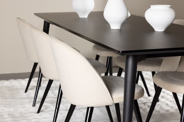 Spisebord Ellis 230x85 cm Sort