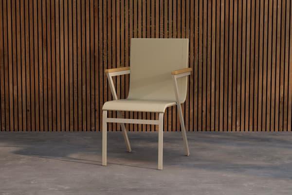 Spisestol, Mexico, Beige, Aluminium