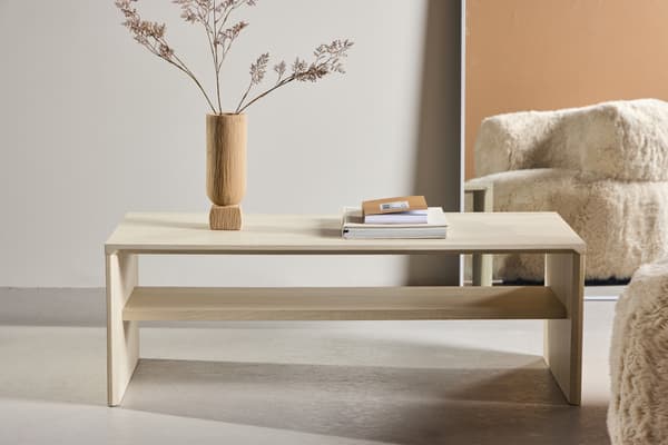 Sofabord 110x50x38 cm Hvid MDF