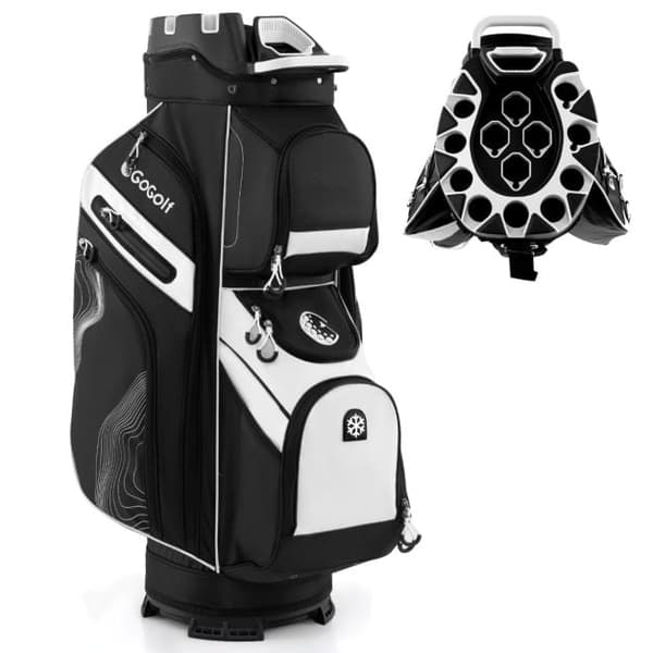 Golfbag, 127 cm, Sort - materiale: polyesterstof, plastik , Star