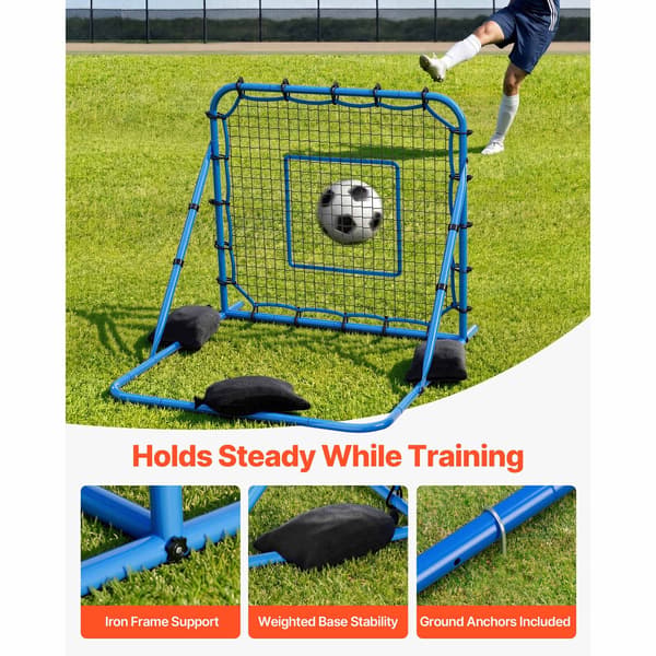 Fodbold Rebounder Net 119,5x113,5x142 cm sort jernramme