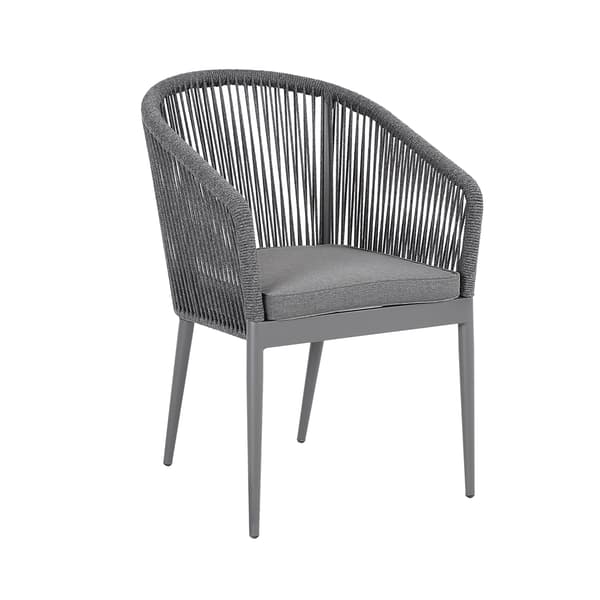 Trädgårdsmöbelset ECCO Bord 90x90x75 cm Grå Aluminium
