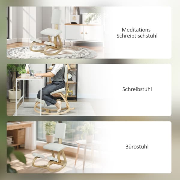 Knæstol 51x84x93 cm Creme Birk