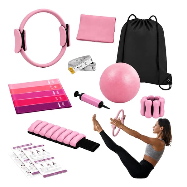 13-delt Pilates sæt, eg, træ, Kodustaar