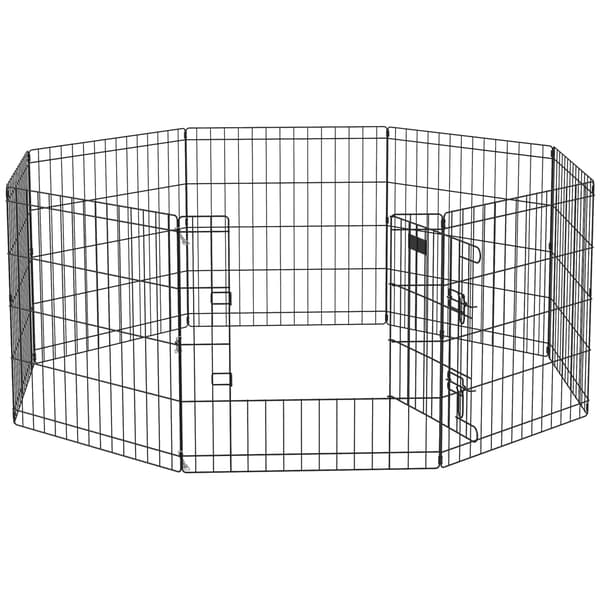 Kæledyrslegegård, 61x61 cm, Sort, Metal