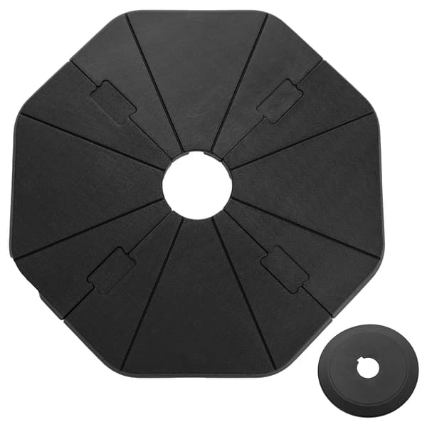 Parasolbase, 117×109×8 cmtommer, Sort , Star