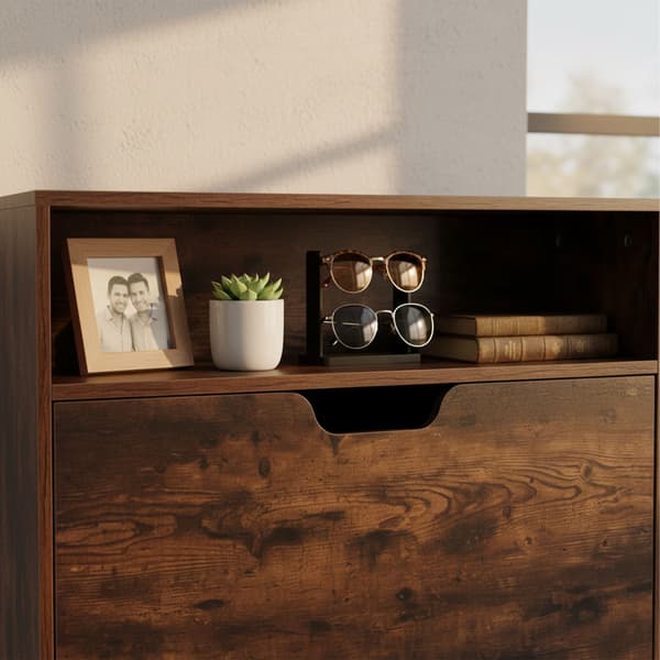 Skoskab, Udtrækslåge, Mørkebrun, Kodustaar