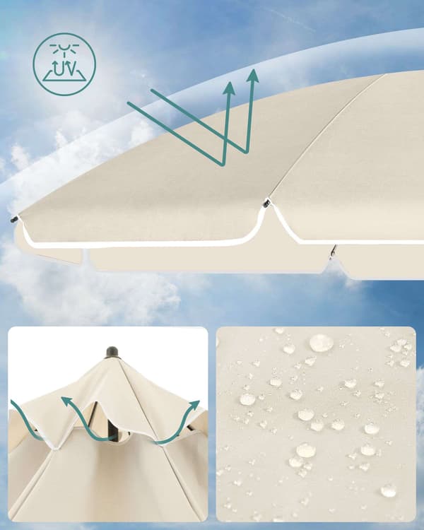 Strandparaply, 160x206 cm, Beige