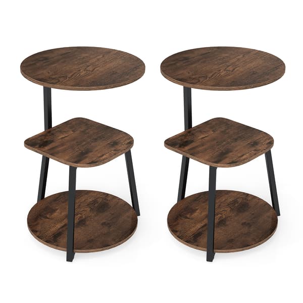Sideborde 2 stk. 42,5x42,5x61 cm brune
