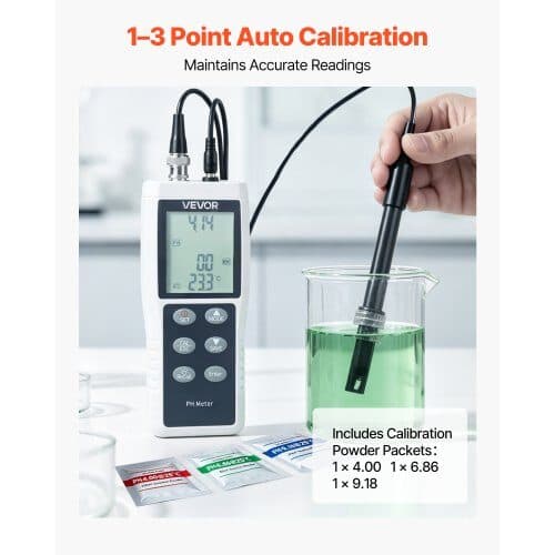 pH-meter sæt AE8601 0–14 pH område 265x210x78 mm sort/hvid/grå