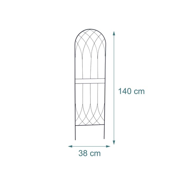 Trellis 140x38x1 cm Svart Stål, Kodustaar