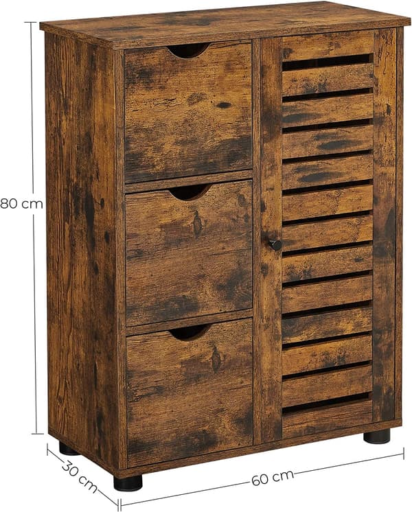 Badeværelsesskab 60x30x80 cm Brun Spånplade