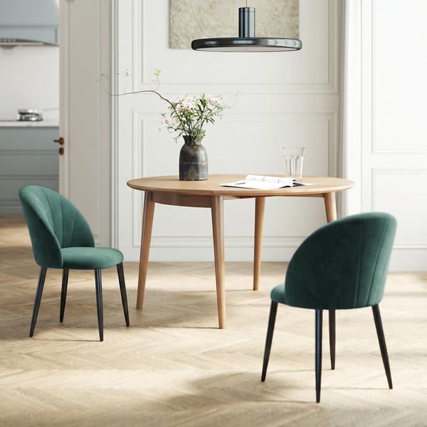 Spisestuestole Sæt med 2 52x55x79 cm Mørkegrøn