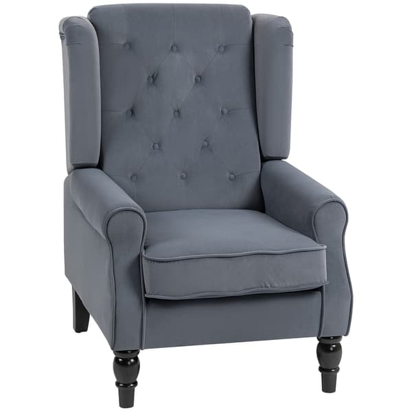 Wingback fåtölj 74x86x102 cm grå