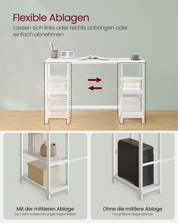 Skrivbord 120x60x76 cm Vit Stål