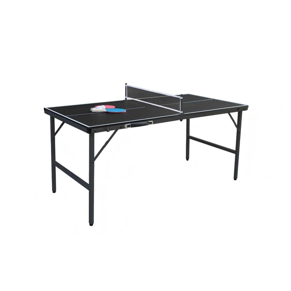 Bordtennisbord foldbart 152,5x76x71 cm sort