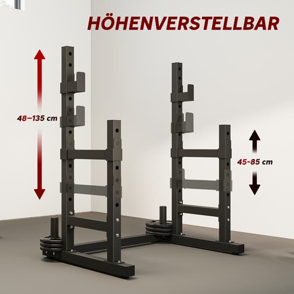 Håndvægtsstativ, 110x91x145 cm, Sort, Stål