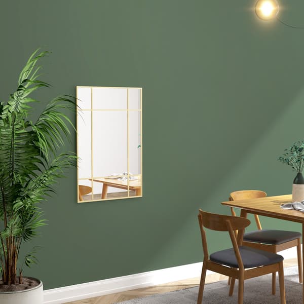 Vægspejl 90x2x60 cm Guld Metalramme