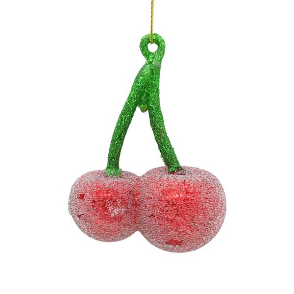 Juleophæng JOY CHERRY 9 cm Glas