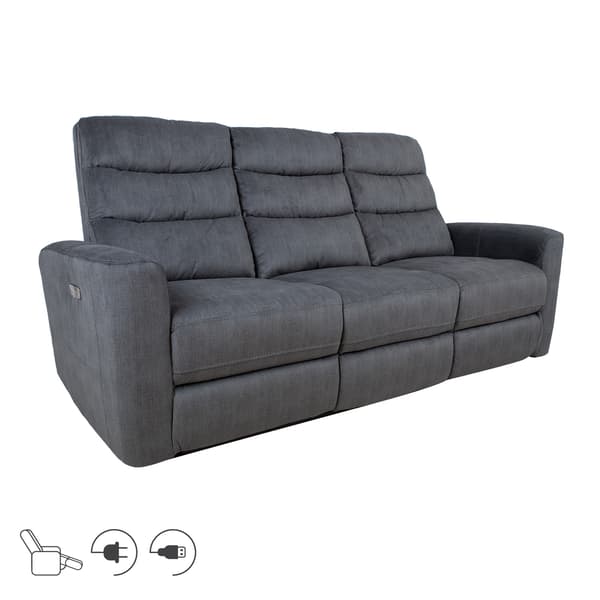 Fåtöljsoffa Gaston 206x85x104 cm Grå Sammet