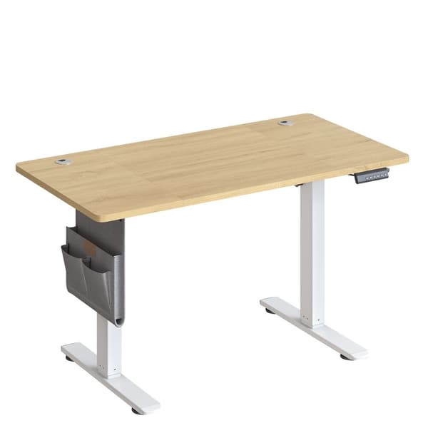 Høydejusterbart skrivebord 60x120x72-120 cm eiketre stål