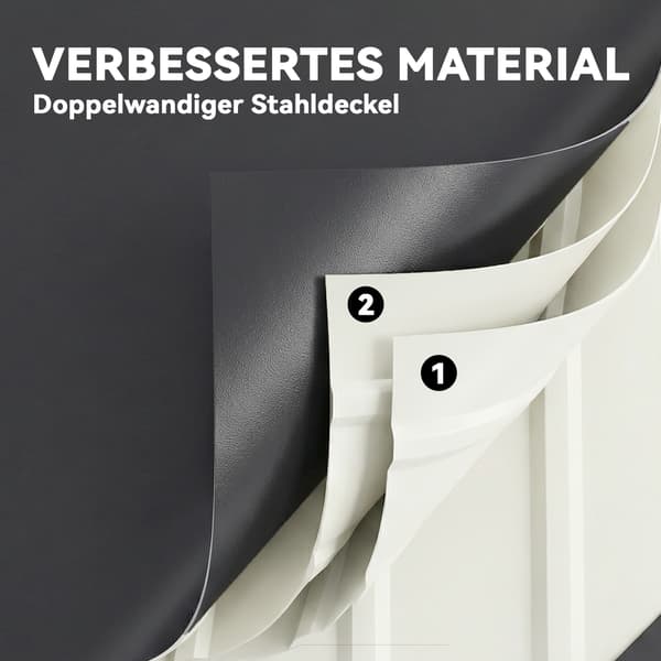 Trädgårdsförvaringslåda 120x61x62 cm Grå Metall