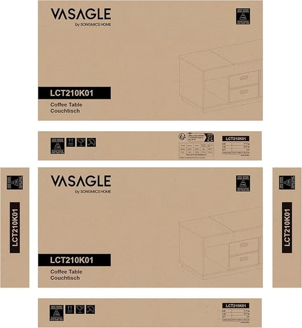 Sofabord, 100x50x48,5 cm, Beige