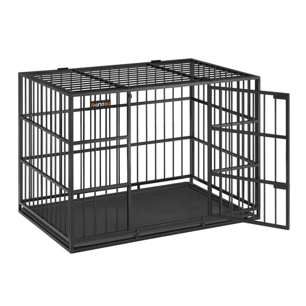Hundebur 107x70x75 cm Sort Stål