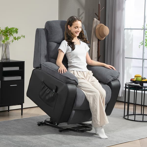 Løftestol Recliner 96x96x108 cm mørkegrå