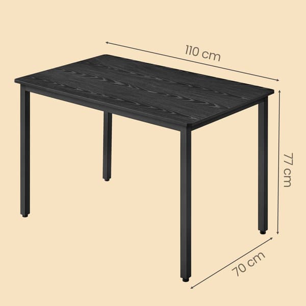 Matbord, 70x110x77 cm, Brun-Svart